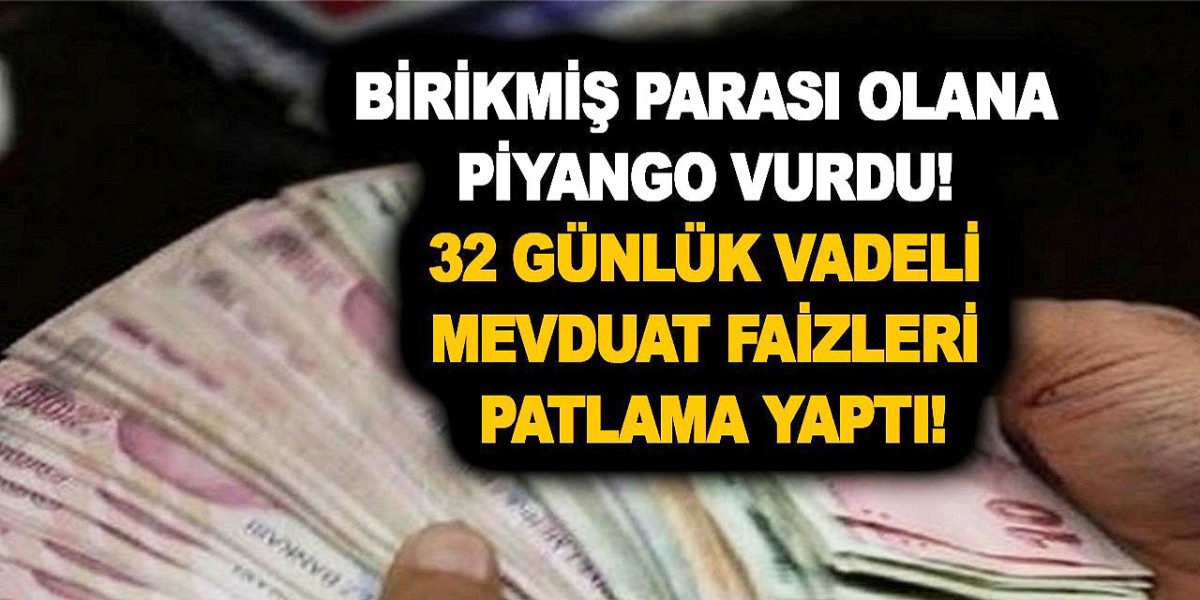 Birikmiş parasını mevduatta 32 gün tutanlara bankadan 6.122 TL aylık kazanç! Alternatif Bank, Fibabanka, Burgan Bank, Cepteteb 32 gün mevduat getirileri