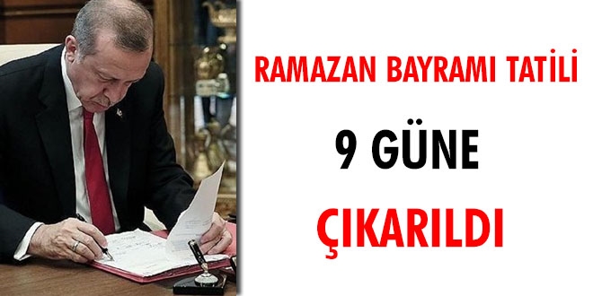 Son dakika Cumhurbaşkanı Erdoğan duyurdu! Bayram tatili 9 gün oldu