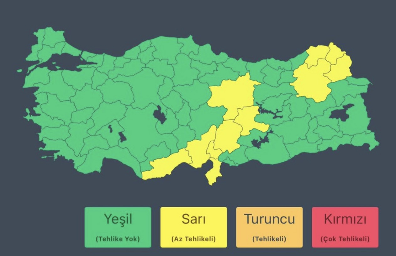 İçişleri ve Meteorolojiden Adana uyarısı