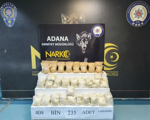 408 Bin Uyuşturucu Hap Ele Geçirildi