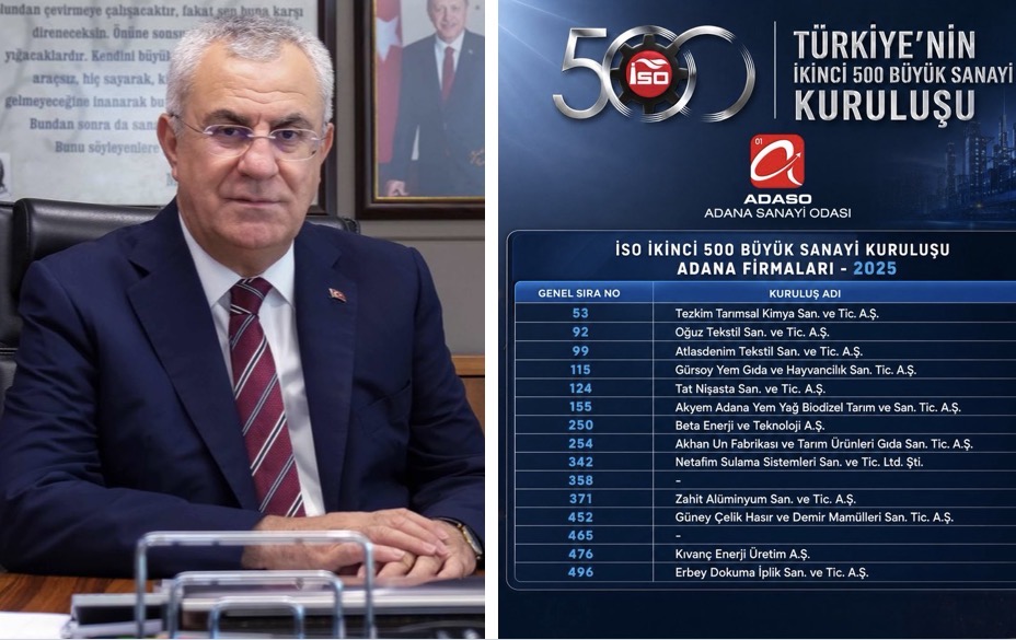 İkinci 500’de Adana’dan 15 Firma