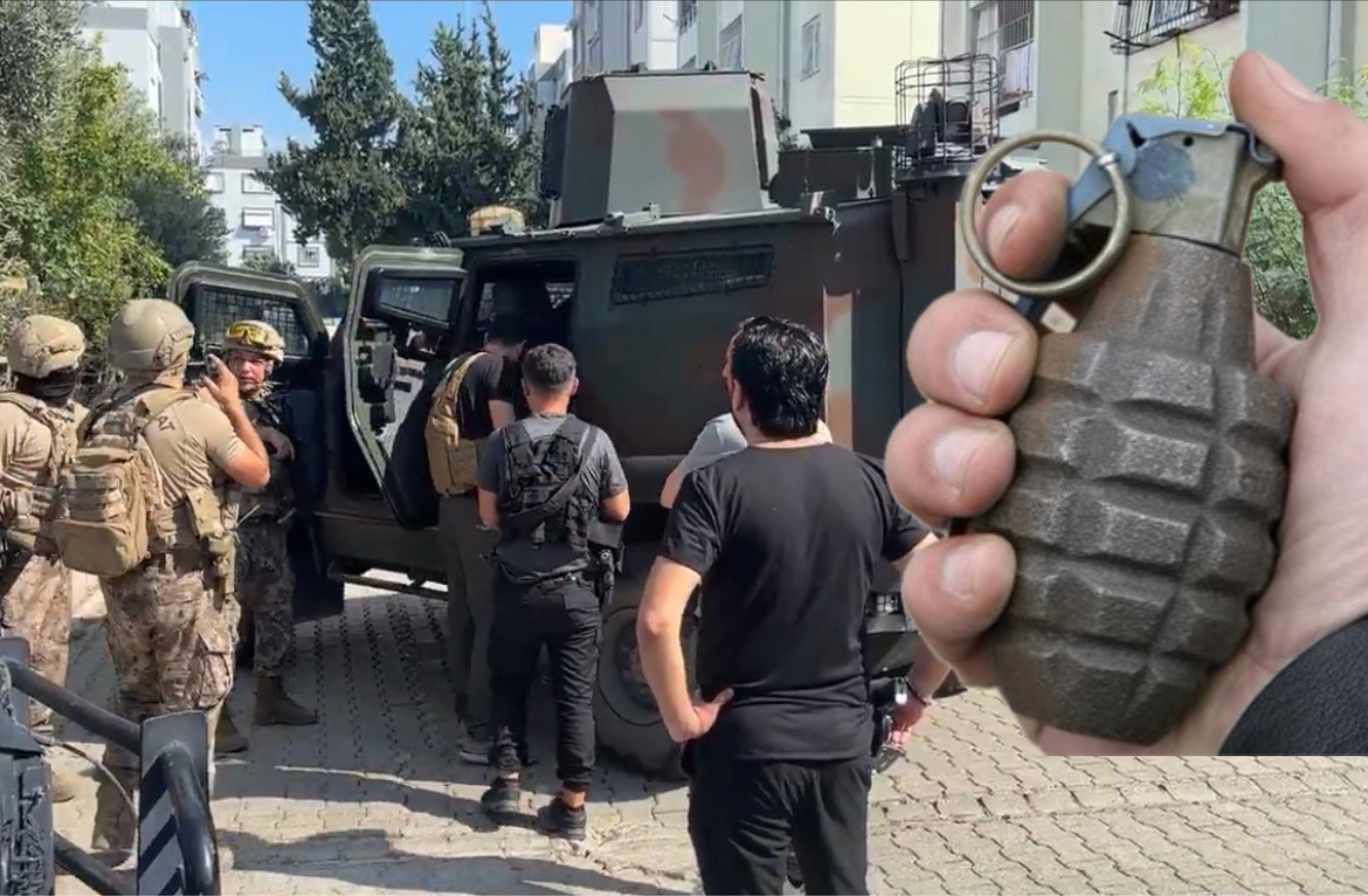 Polise El Bombası ile Direniyor 