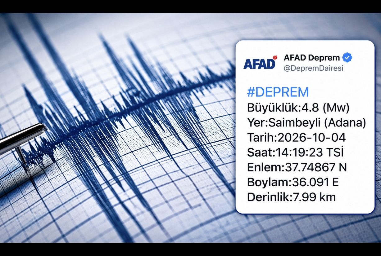 Adana'da Arka Arkaya İki Deprem