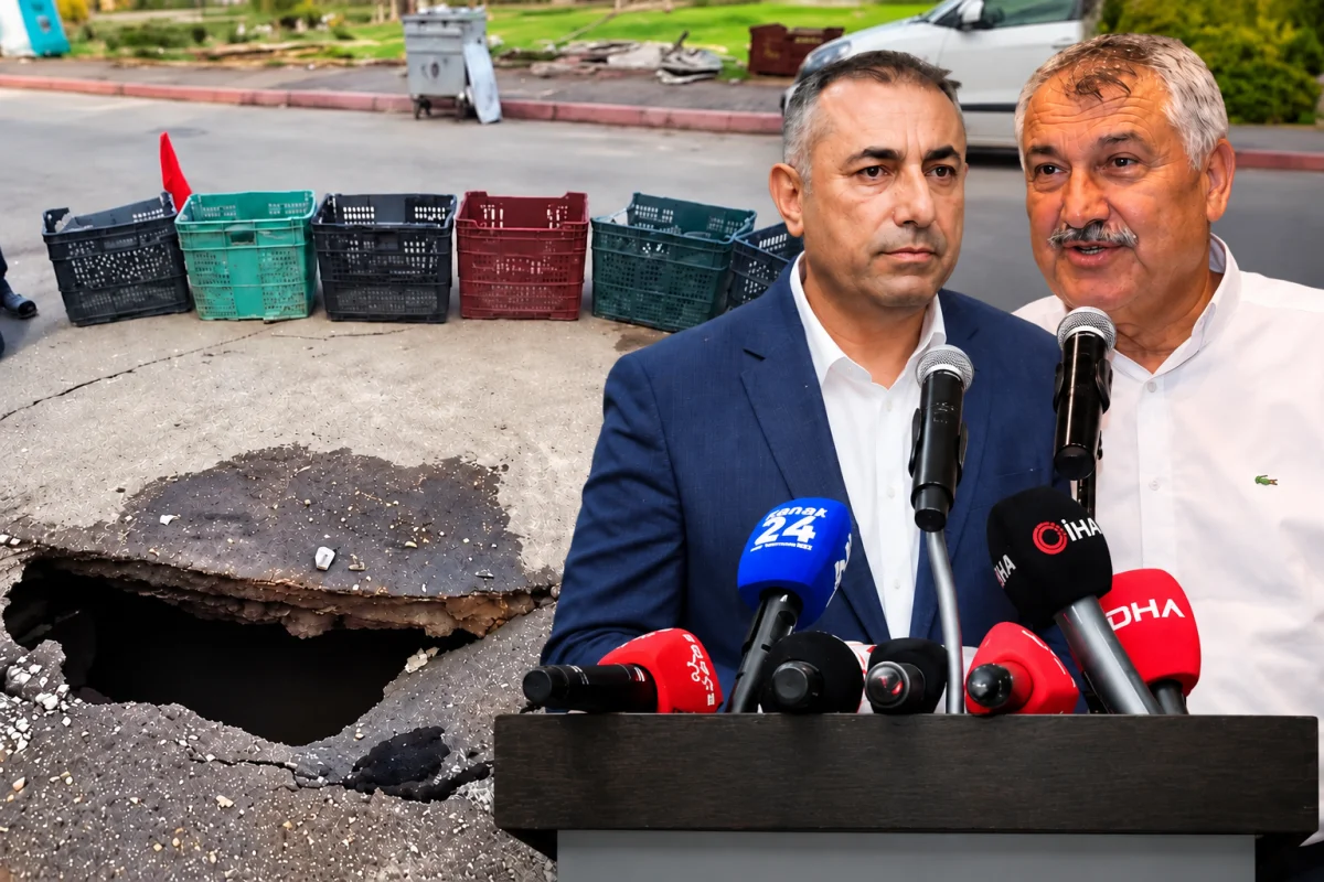 Yol Çöktü; Esnaf Kasa Koyarak Önlem Aldı